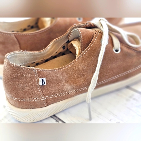 Love ED Belmont Western Boho Tan Suede Lace Up Loafer Sneakers Size 5.5M - Picture 8 of 13